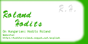 roland hodits business card